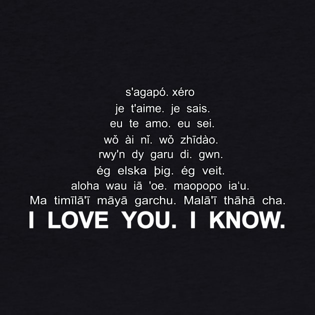 i love you i know multiple languages by NotComplainingJustAsking